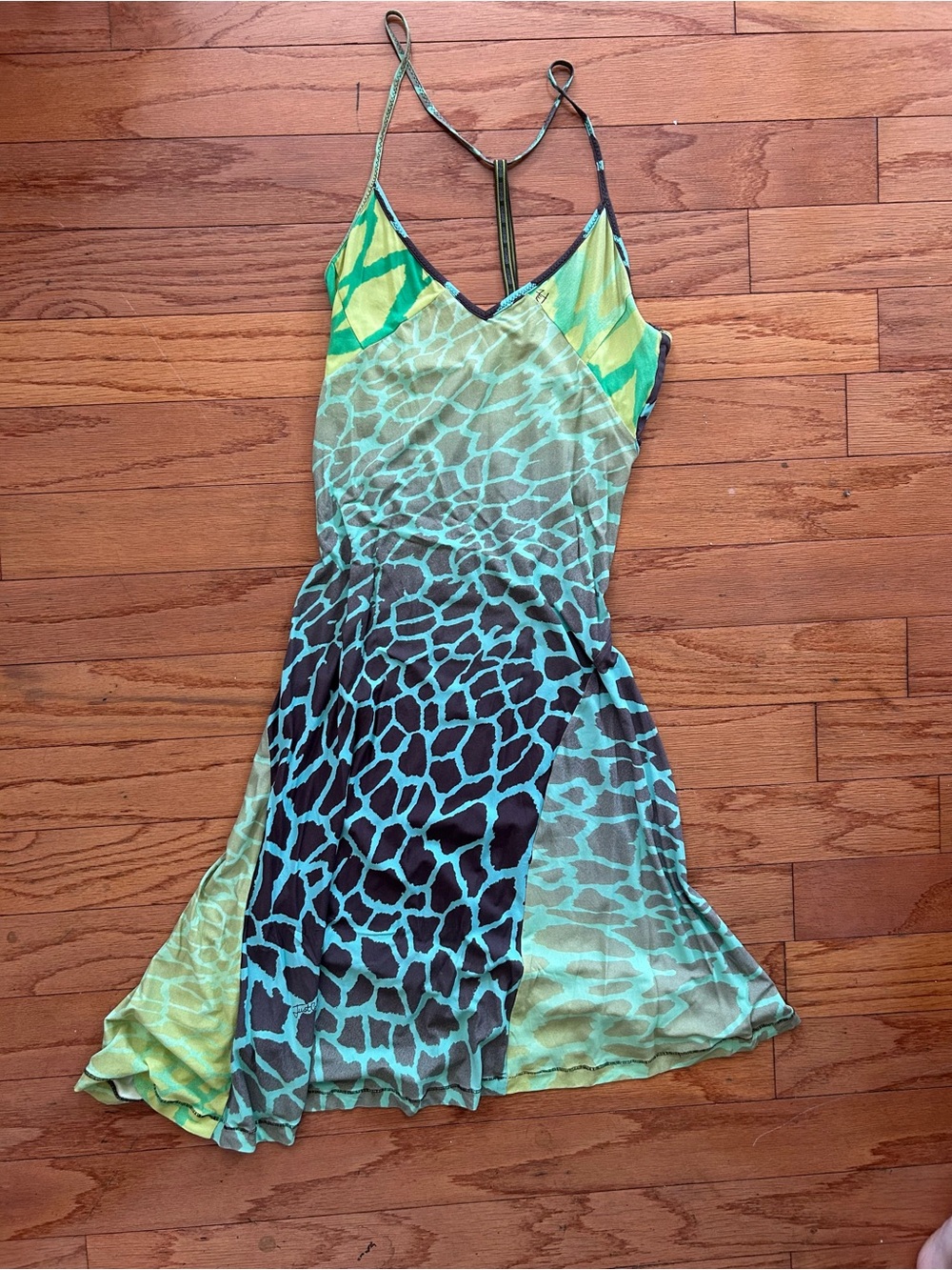 Vintage Roberto cavalli mid length animal print dress
